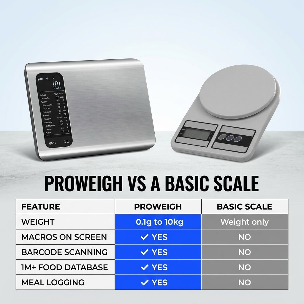 ProWeigh Smart Digital Kitchen Scale